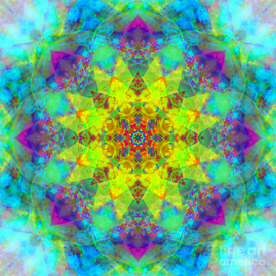 Rainbow Mandala Center Digital Art by Susan Bloom - Fine Art America