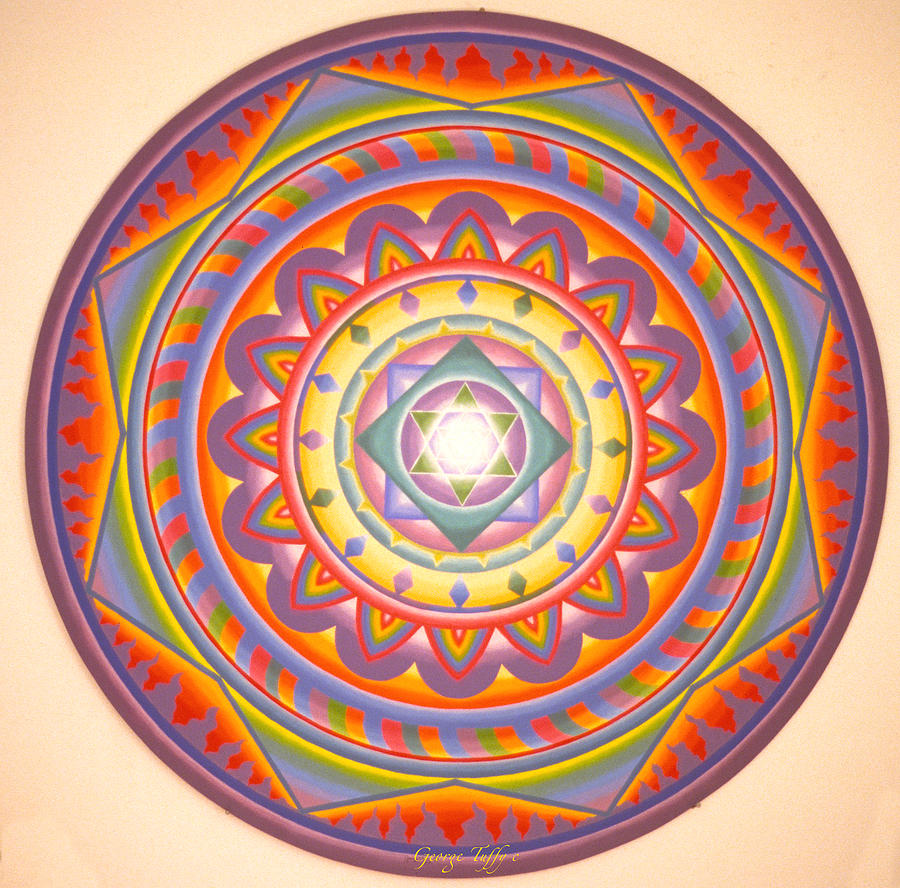 Rainbow Mandala Painting