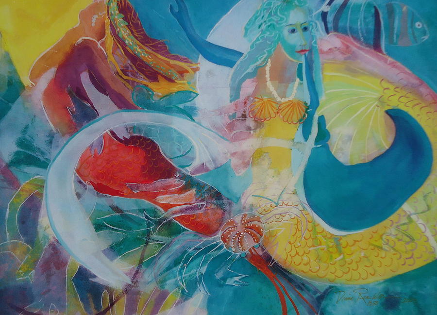 Rainbow Mermaids Painting by Diane Renchler - Fine Art America