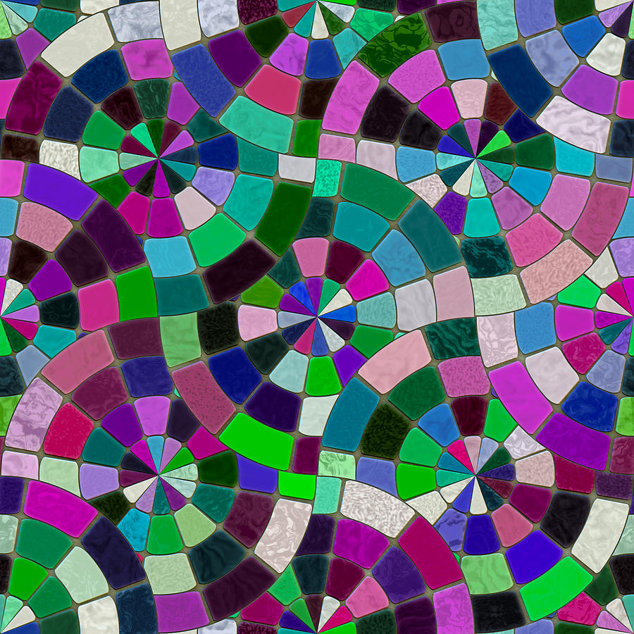 Rainbow Mosaic Digital Art by Kurt Van Wagner