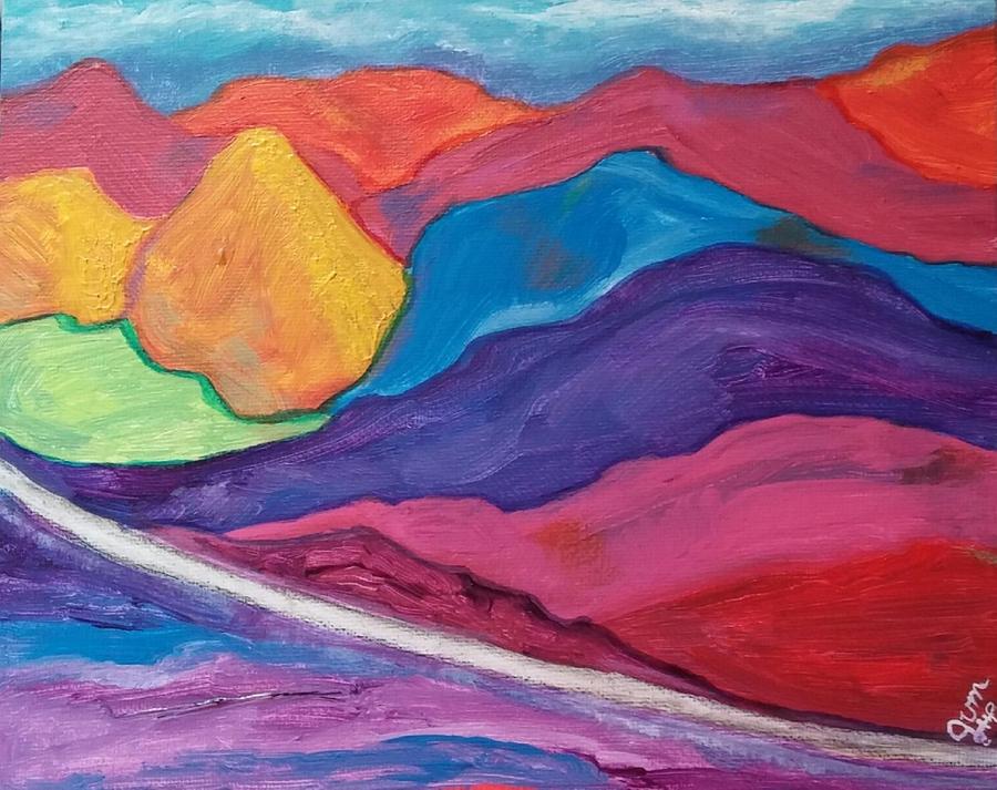 Rainbow Mountains II Painting by Janis VanMeter - Fine Art America