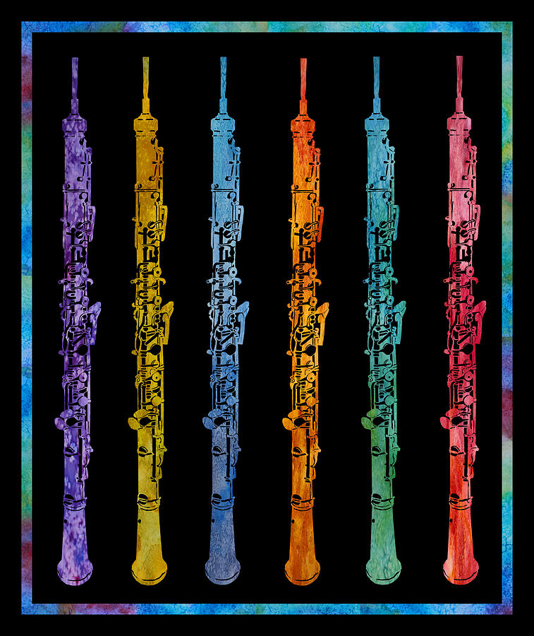 Rainbow of Oboes Painting by Jenny Armitage