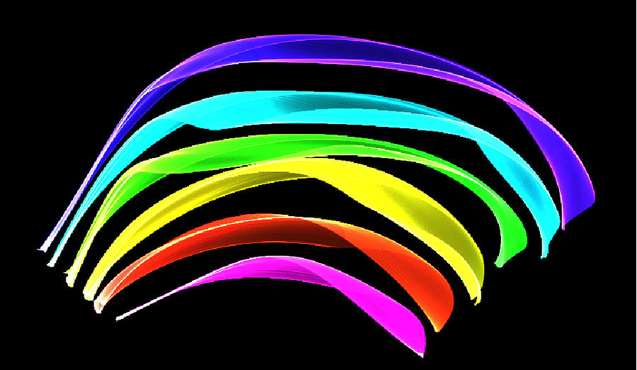 Rainbow of Ribbons Painting by Bruce Nutting