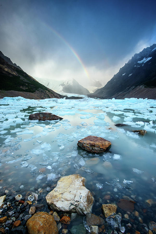 Rainbow On Ice Lake Photograph by Piriya Photography
