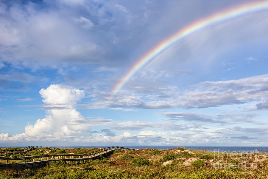 Rainbow over Amelia Fernandina Beach Florida Photograph by Dawna Moore Photography