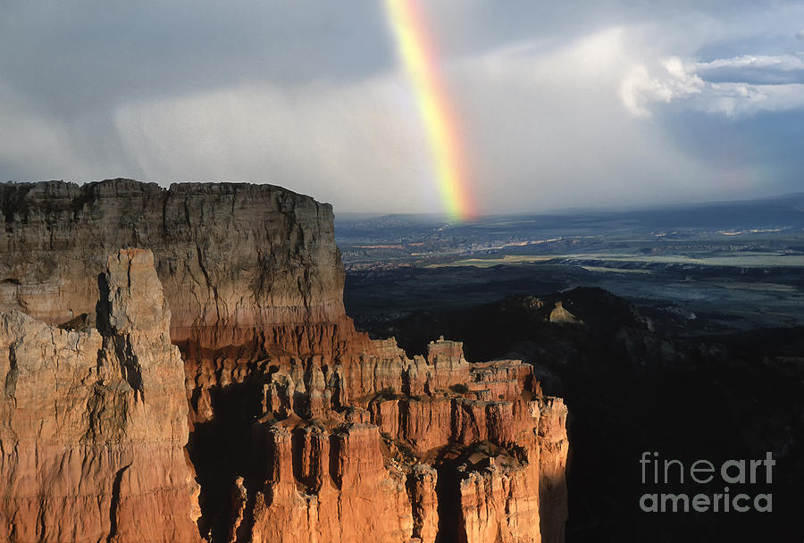 Rainbow Over  Bryce Canyon Photograph by Sandra Bronstein