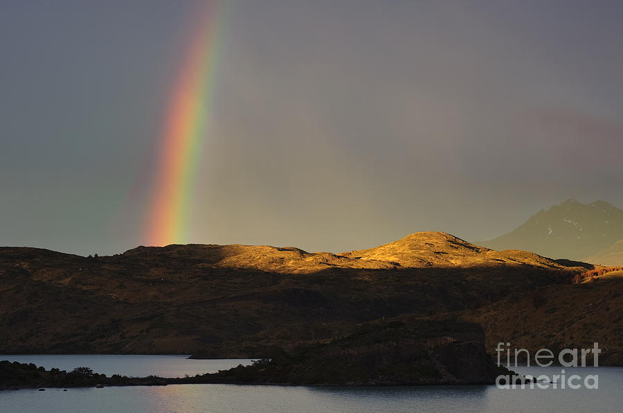 Rainbow Over Chilean National Park Photograph by John Shaw