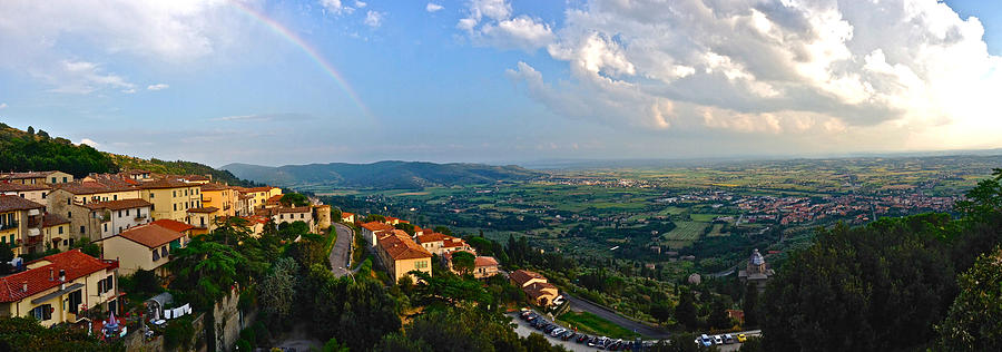 Rainbow over Cortona Photograph by Lexi Heft