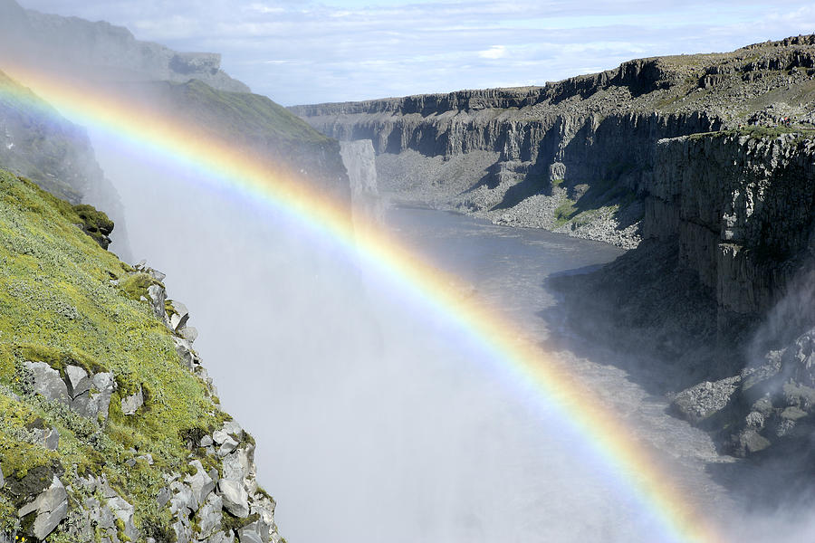 Rainbow Over Dettifoss Falls Photograph by E.r. Degginger