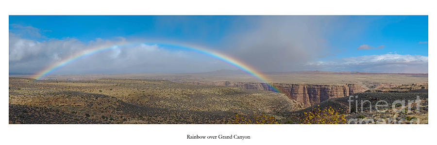 Grand Canyon National Park Photograph - Rainbow over Grand Canyon by Twenty Two North Photography