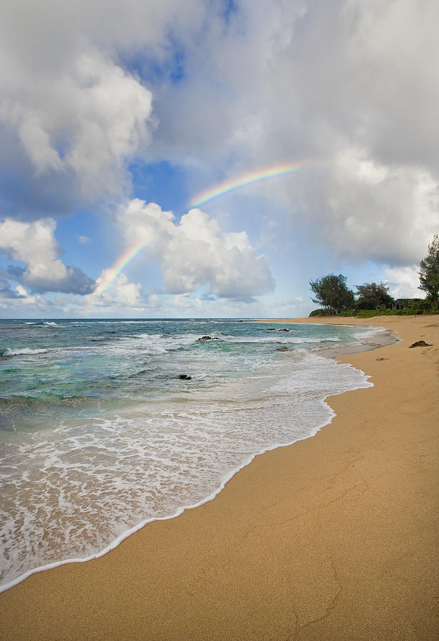 Rainbow over Kauai Beach Photograph by M Swiet Productions