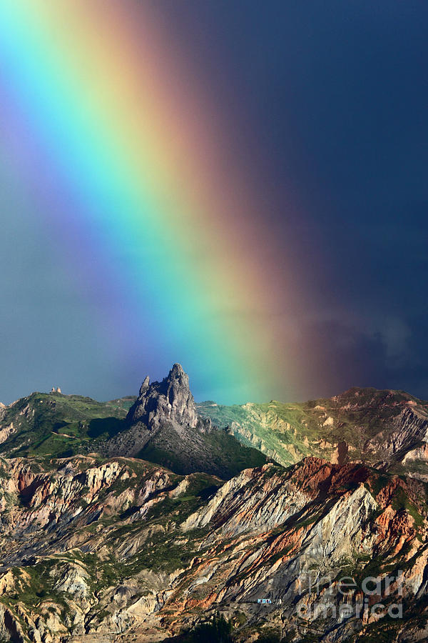 Landscape Photograph - Rainbow Over La Muela del Diablo by James Brunker