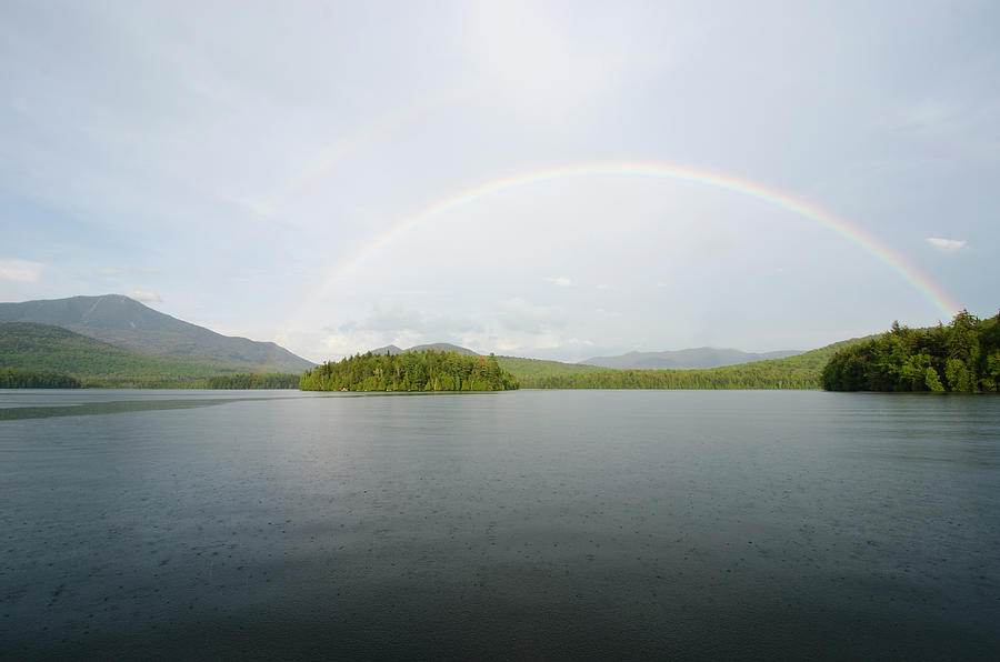 Rainbow Over Lake Placid Photograph by Nine Ok