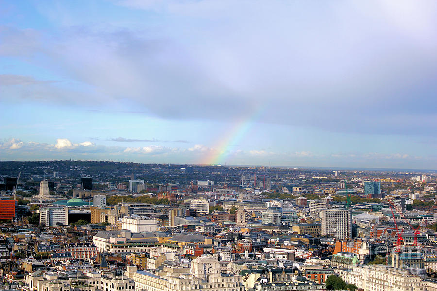 Rainbow over London Photograph by Melissa Petrey