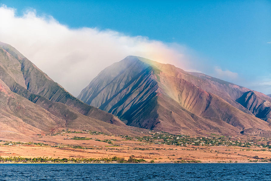 Rainbow Over Maui Mountains   Photograph by Lars Lentz