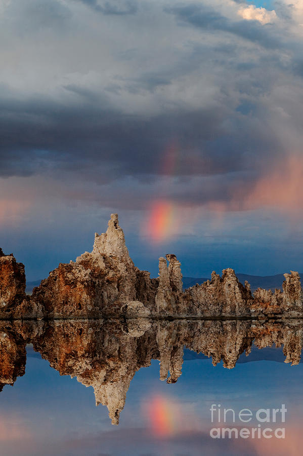 Rainbow Over Mono Lake Photograph by Dennis Flaherty