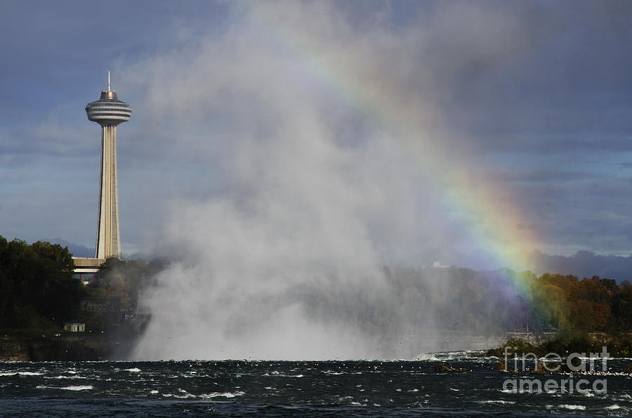 Rainbow over Niagara Falls Photograph by JT Lewis