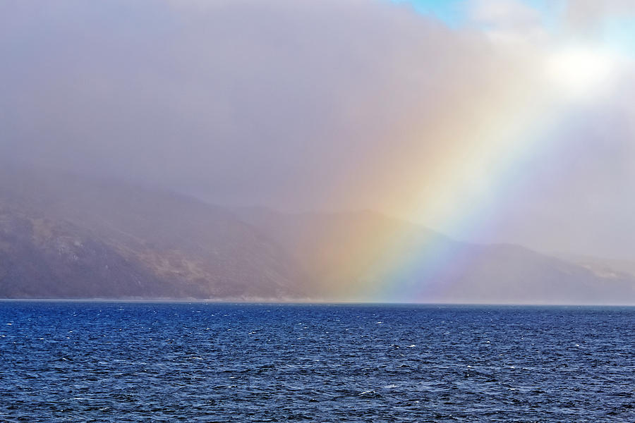 Rainbow over Oban Bay Photograph by Elvis Vaughn