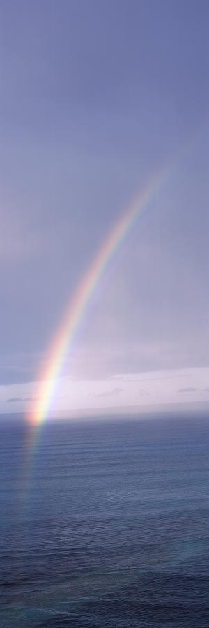 Rainbow Over Ocean, Honolulu, Oahu Photograph by Panoramic Images