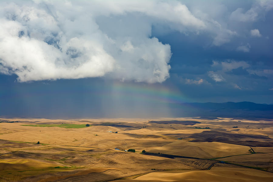 Rainbow over Palouse Photograph by Randall Branham