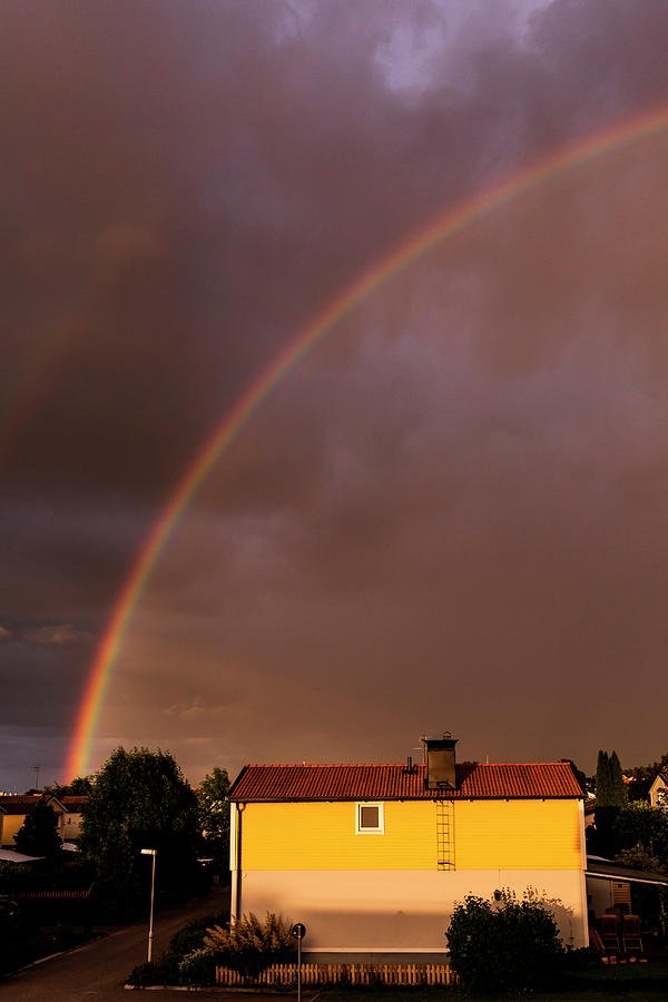 Rainbow Over Residential Structures Photograph by Katja Kircher Rainbow Over Residential Structures Photograph by Katja Kircher