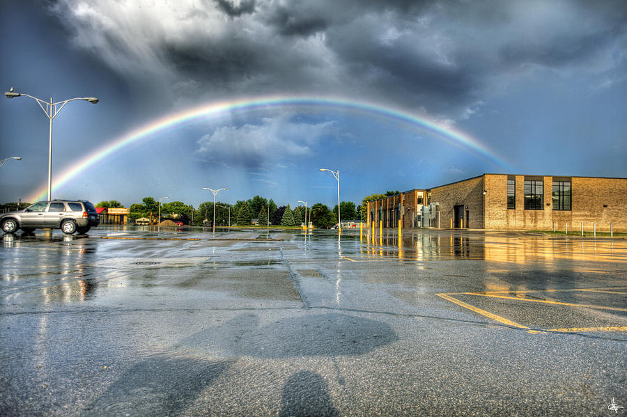 Rainbow Over Roseville MI 8/9/13 Photograph by A And N Art