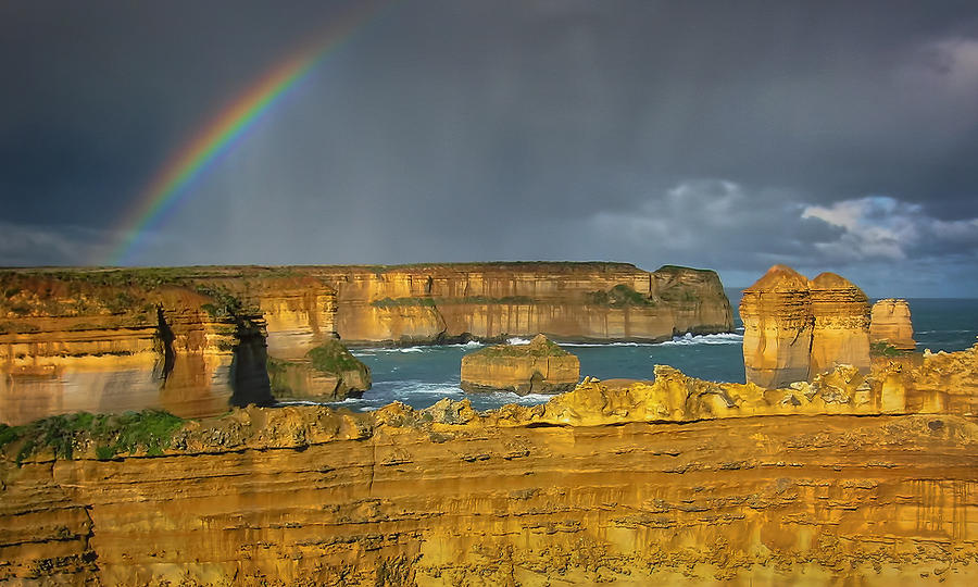 Rainbow over Southern Ocean Photograph by Joan Carroll