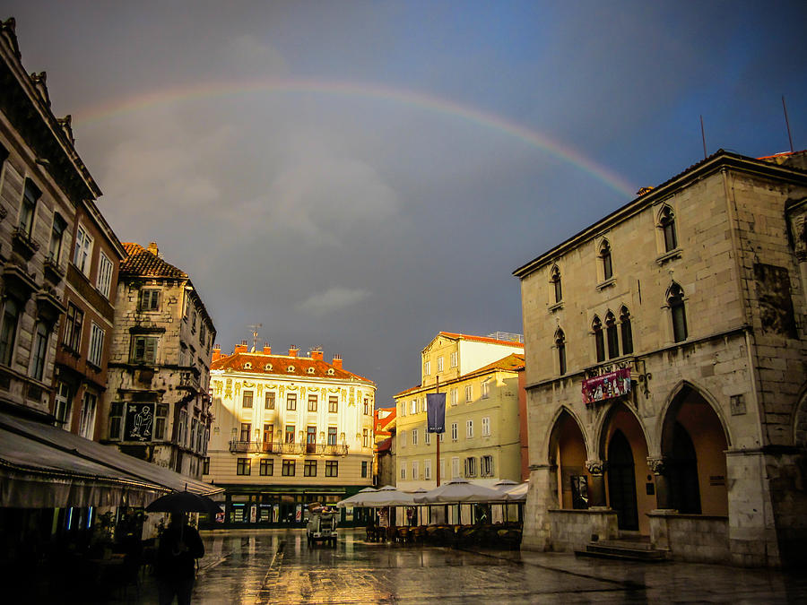 Rainbow Over Split Croatia Photograph by Anthony Doudt