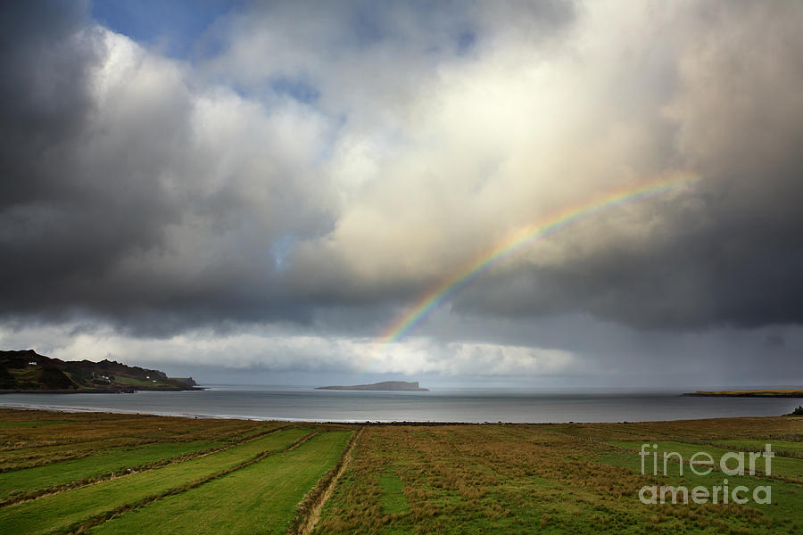 Rainbow over Staffin Island Photograph by Jane Rix