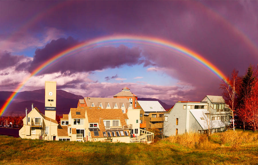 Sugarloaf Photograph - Rainbow over Sugarloaf Village by Waylon  Wolfe