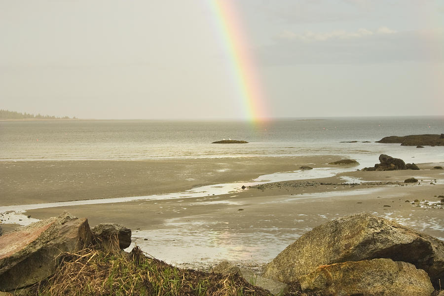 Summer Photograph - Rainbow Over the Coast Of Maine by Keith Webber Jr