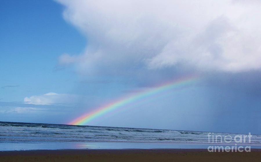 Rainbow Over the Ocean Photograph by Michele Penner
