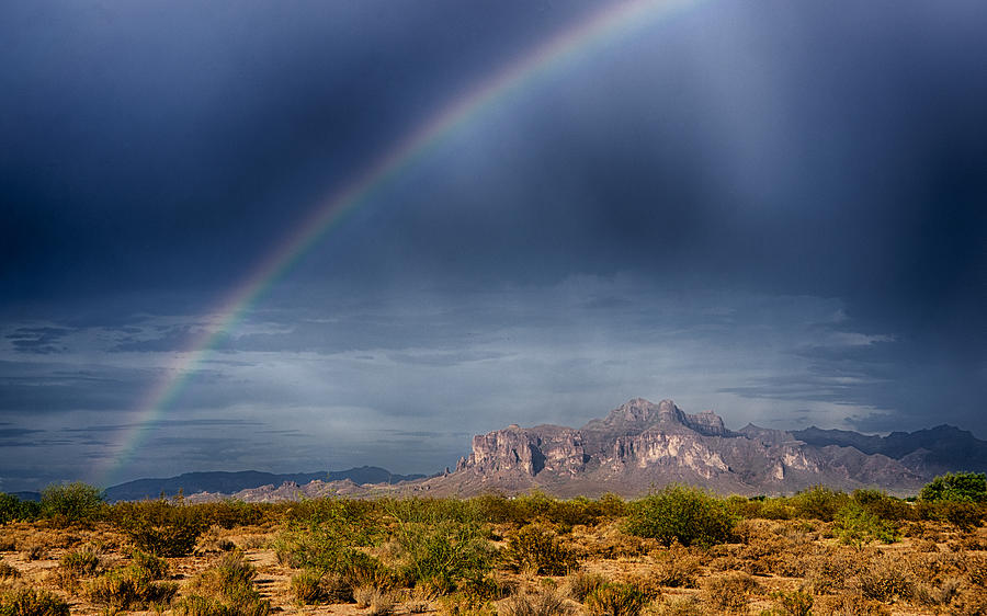 Rainbow Over the Superstitions Photograph by Saija Lehtonen