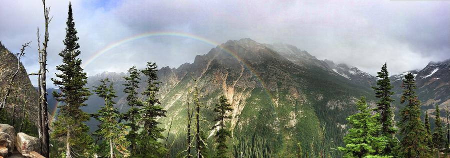 Rainbow Over The Washington Range Photograph by Virtualphotographers