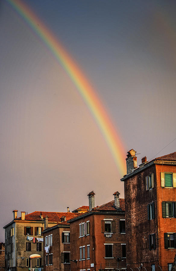 City Photograph - Rainbow Over Venice by John Wong