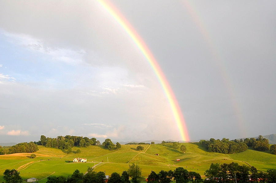 Rainbow over Virginia Photograph by Teresa Tilley