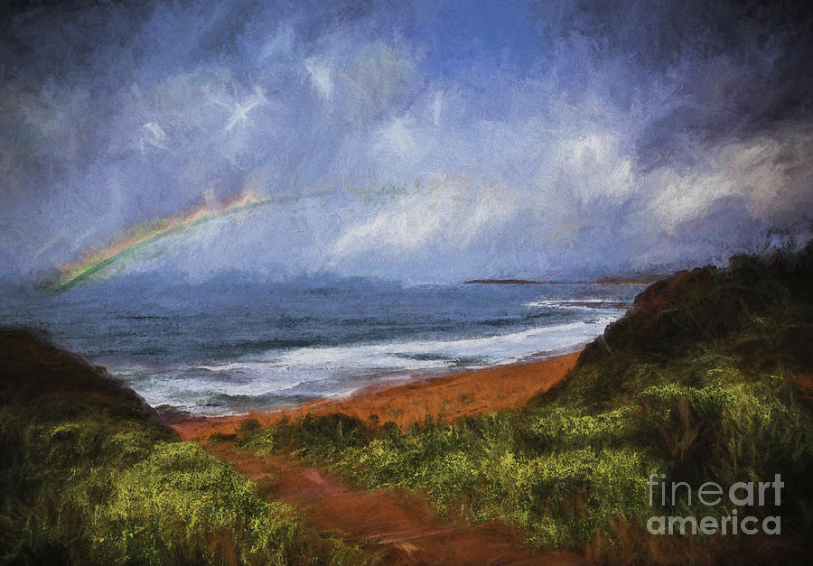 Beach Photograph - Rainbow over Warriewood Beach by Sheila Smart Fine Art Photography