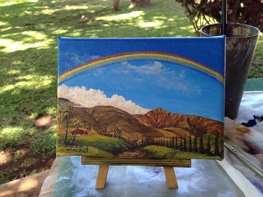Rainbow Over West Maui Painting by Darice Machel McGuire