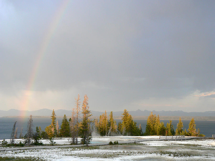 Rainbow Over Yellowstone Photograph by Laurel Powell