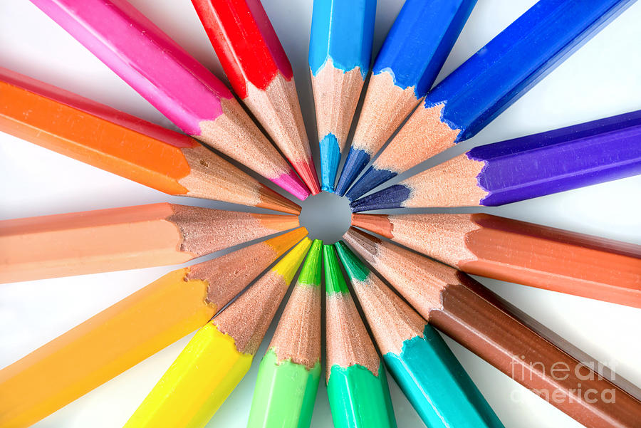 Rainbow colored pencils Photograph by Delphimages Photo Creations - Pixels  Merch