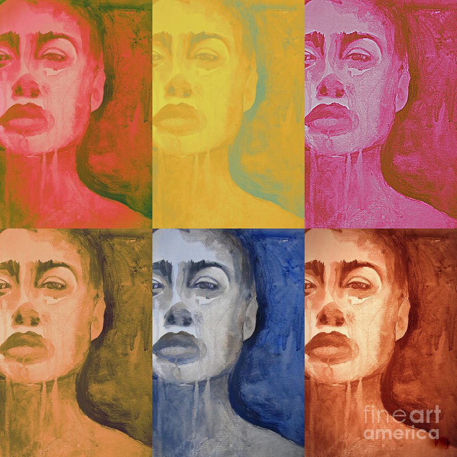 Portrait Painting - Rainbow People by Diane montana Jansson