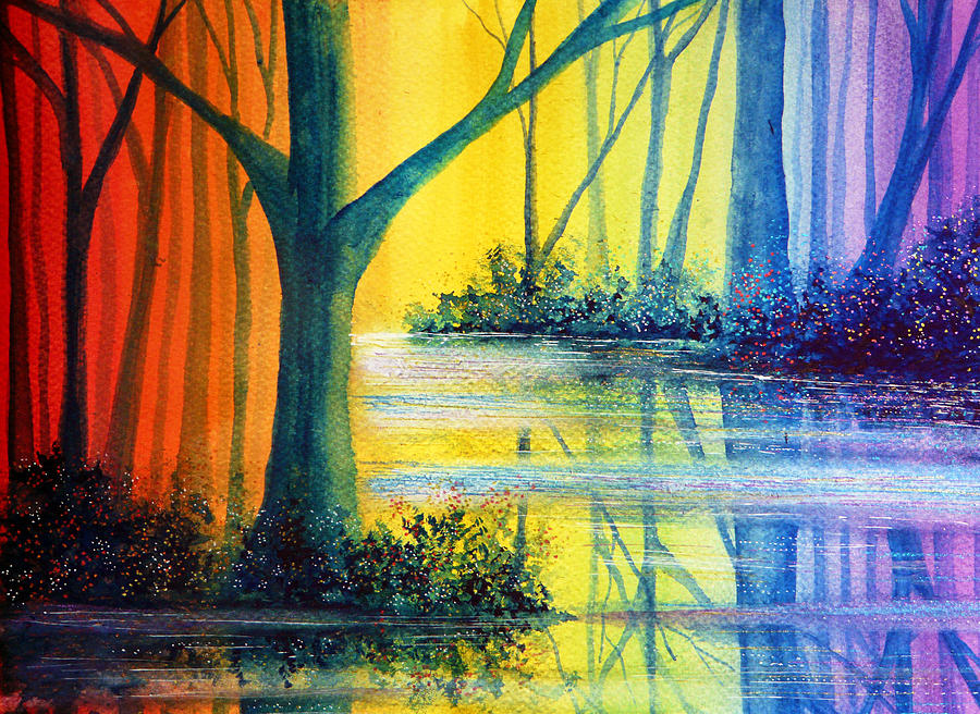 Nature Painting - Rainbow Reflections by Ann Marie Bone