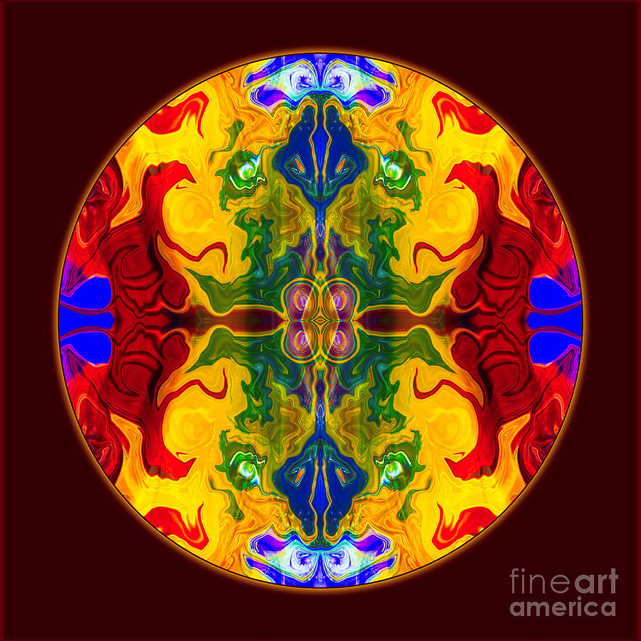 Rainbow Revelations Abstract Mandala Artwork by Omaste Witkowski Digital Art by Omaste Witkowski