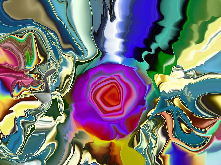 Rainbow Rose Digital Art by Jim Williams