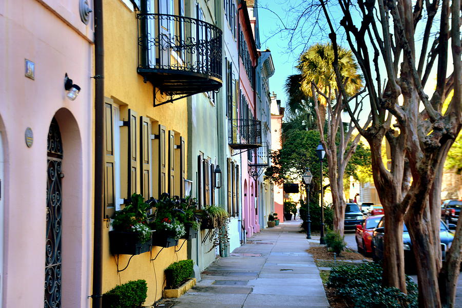 Rainbow Row HDR Photograph by Lisa Wooten
