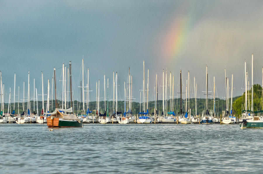 Rainbow Sail Pyrography by Lori Douthat - Pixels