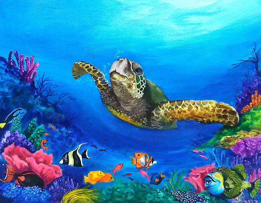 Rainbow Reef Painting by Kathleen Kelly Thompson