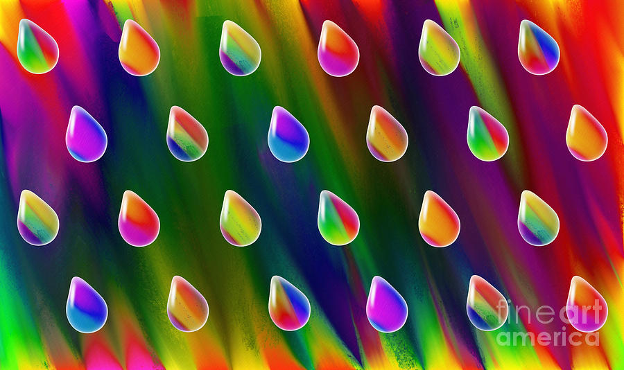 Rainbow Showers Digital Art by Andee Design