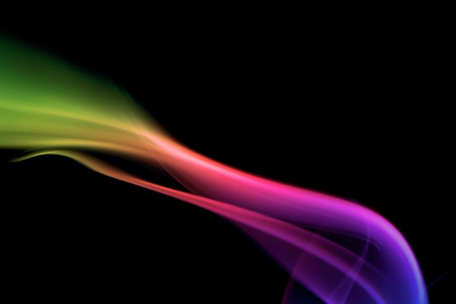 Rainbow Smoke On A Black Background Photograph by Gm Stock Films