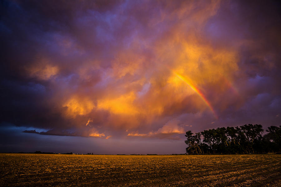 Rainbow Sunset - Nebraska Photograph by Douglas Berry